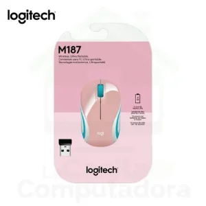 Mouse Inalámbrico Logitech Mini Rosado M187