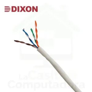 Cable de Red Dixon UTP CAT 5E Blanco 7050 24 AWG x metro