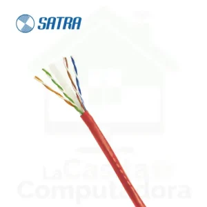 Cable de Red Satra Multifilar CAT 6 Rojo x metro