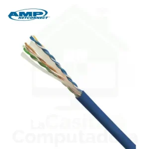 Cable de Red AMP CAT 6 Azul 4X23AWG x metro