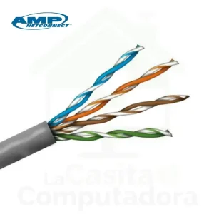 Cable de Red AMP UTP CAT 6 Gris 4P x 23AWG