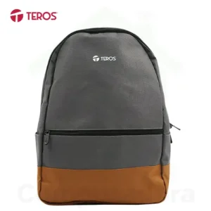 Mochila Teros TE-ACS9020 - Poliéster, gris con marrón, 15.6"
