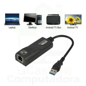 Adaptador USB 3.0 a RJ45 USB Lan Ethernet Gigabit